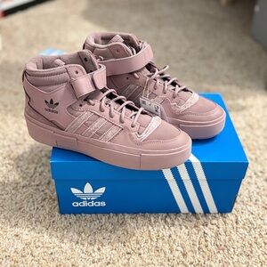 Adidas Mauve High-Top Sneakers